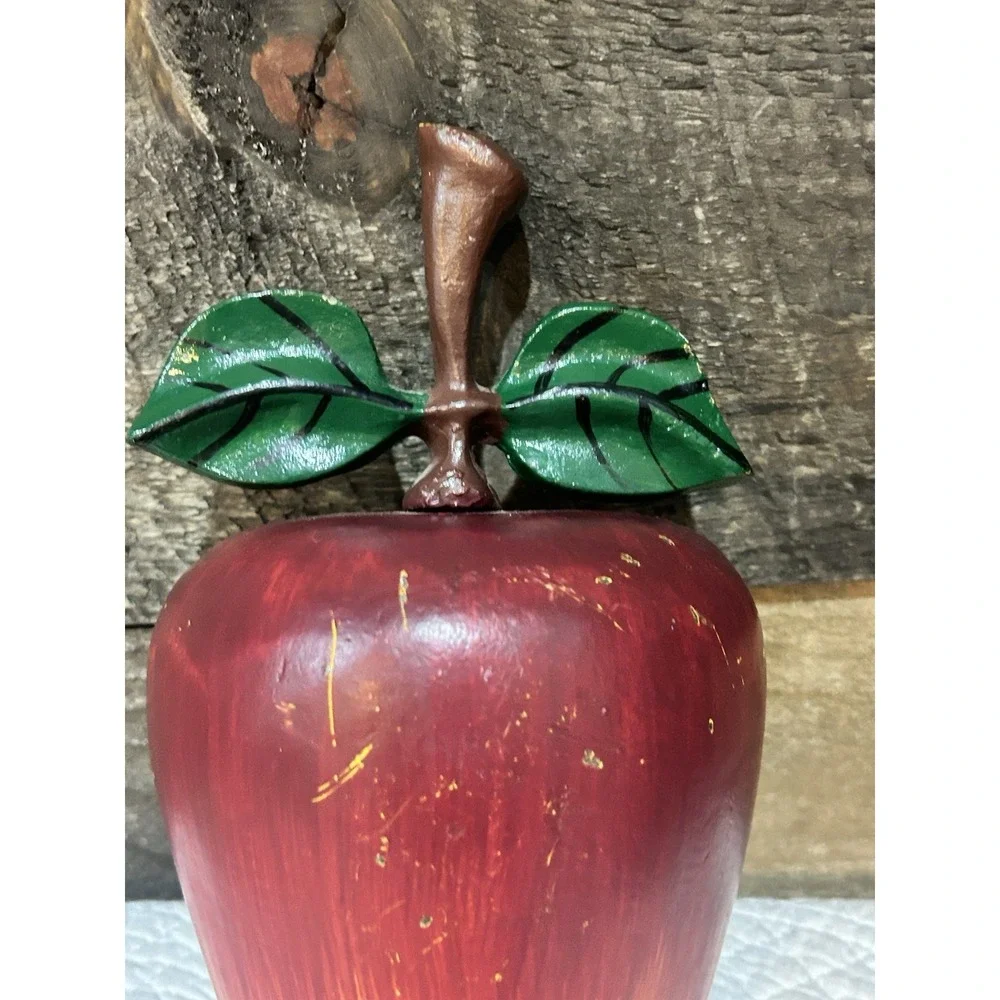 Vintage Cast Iron Apple Door Stop 7